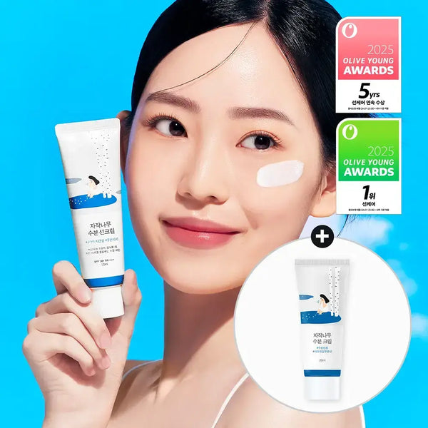 [Round Lab] Round Lab Birch Juice Moisturizing Sun Cream 50ml (Set Options Available) / [1등썬] 라운드랩 자작나무 수분 선크림 50ml 기획(50ml+크림 20ml/50ml+클렌저 20ml)