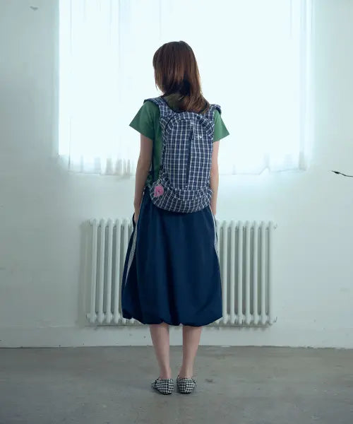 [NICEGHOSTCLUB] SEERSUCKER TRAVEL BACKPACK_NAVY(NG2GSUAB41A)