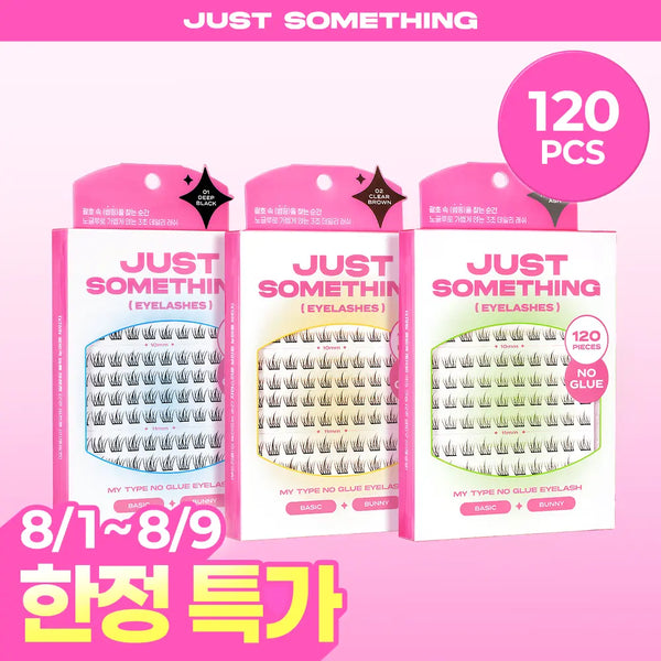 [JUST SOMETHING] Just Something My Type No-Glue Eyelashes (Choose 1 of 6 Types) / [NEW디자인] 저스트썸띵 마이타입 노글루 속눈썹 6종 중 택1 (가닥/올영 단독 컬러)