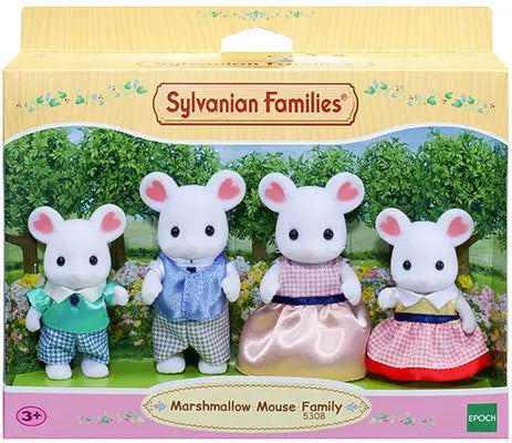 [실바니안 패밀리] Sylvanian Families Marshmallow Mouse Family Dolls Figures / [실바니안 패밀리] 5308-마쉬멜로 마우스 가족 인형 피규어