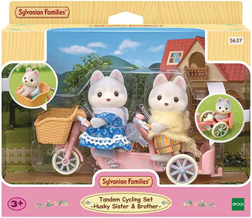 [실바니안 패밀리] Sylvanian Families 5637 Husky Pink Bicycle Figure Set / [실바니안 패밀리] 5637-허스키 핑크 자전거 소품 인형 피규어 세트
