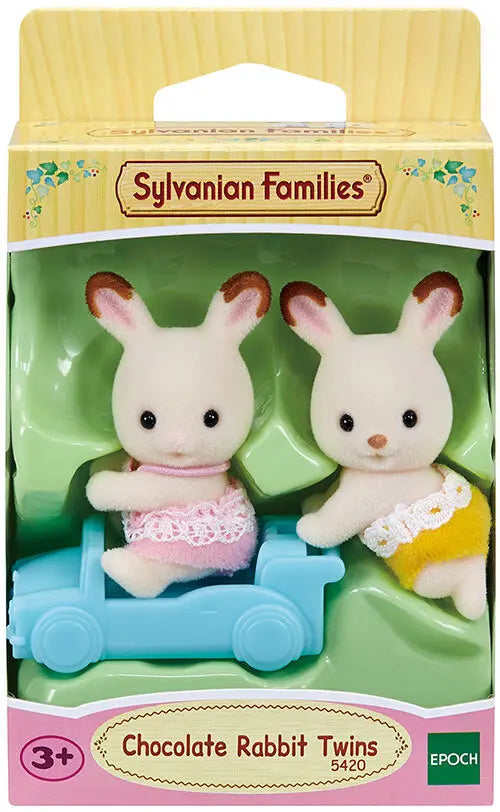 [실바니안 패밀리] Sylvanian Families 5420 Chocolate Rabbit Twins Doll Figure / [실바니안 패밀리] 5420-초콜릿토끼 쌍둥이 인형 피규어