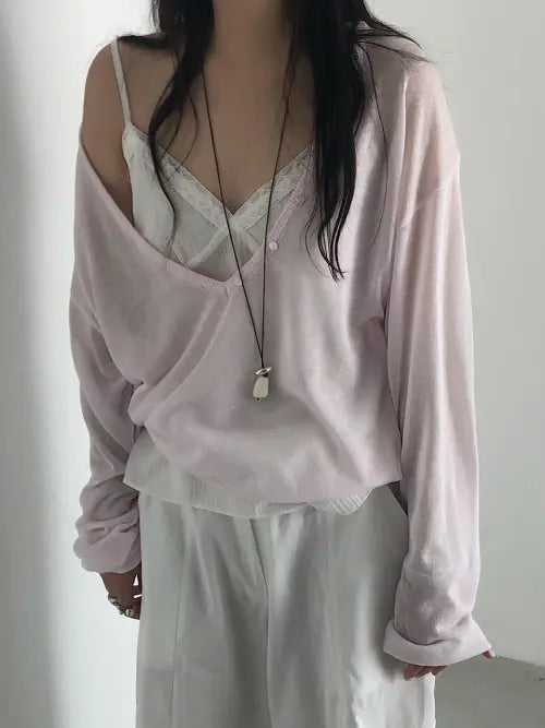 [APOEM] Summer Deep V Knit (3C)