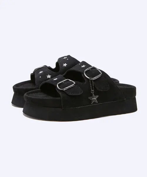 [OTZ] Topi Platform Slide Sandals - Black / 토피 플랫폼 슬라이드 별자수 블랙 OZV5GA225B
