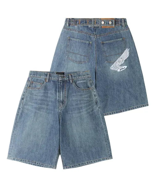 [PHYPS MOTORCYCLE] Motorcycle Bermuda Pants Blue