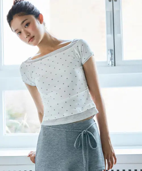 [MIXXO] Boat Neck Layered T-Shirt / 보트넥 레이어드 티셔츠 RE LWG40MS_MIWHWG71QA