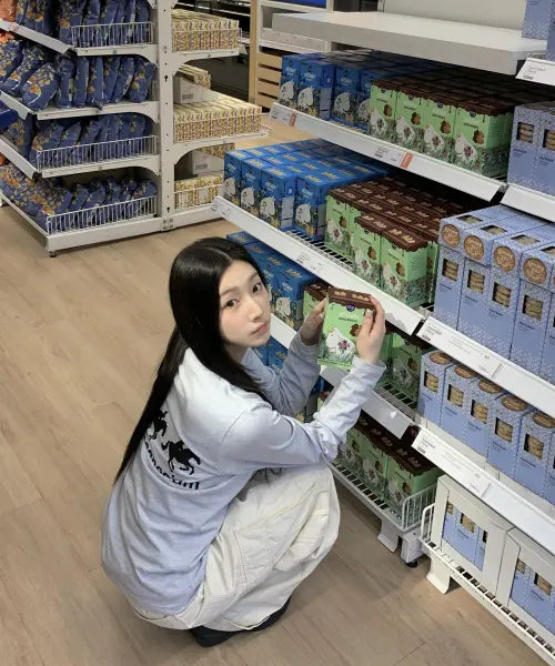 [TANSANMAGNESIUM] Horse Rabbit Long Sleeve (Sky Blue) / 홀스 래빗 롱슬리브 (스카이블루)