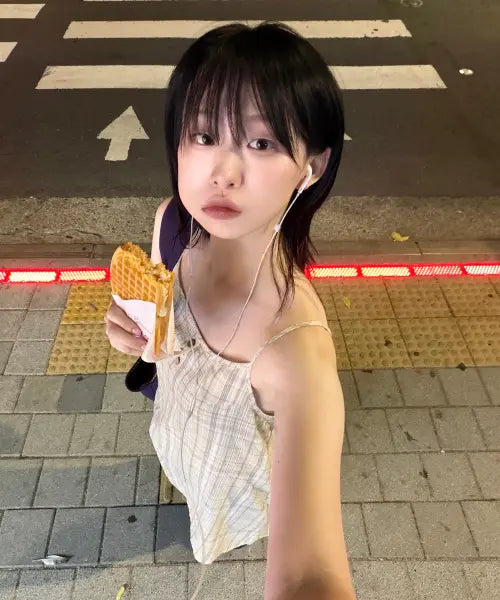 [MIHEV] Check Layered Sleeveless Dress Butter Yellow / [블루클로젯 X 미헤브] 체크 레이어드 슬리브리스 원피스 버터옐로우