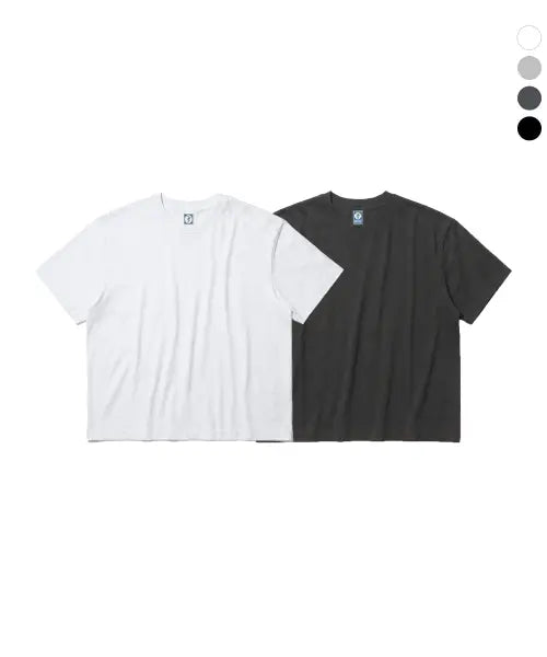 [DISCUS ATHLETIC] 2-Pack Cropped Fit Blank T-Shirts / 2팩 크롭핏 블랭크 티셔츠