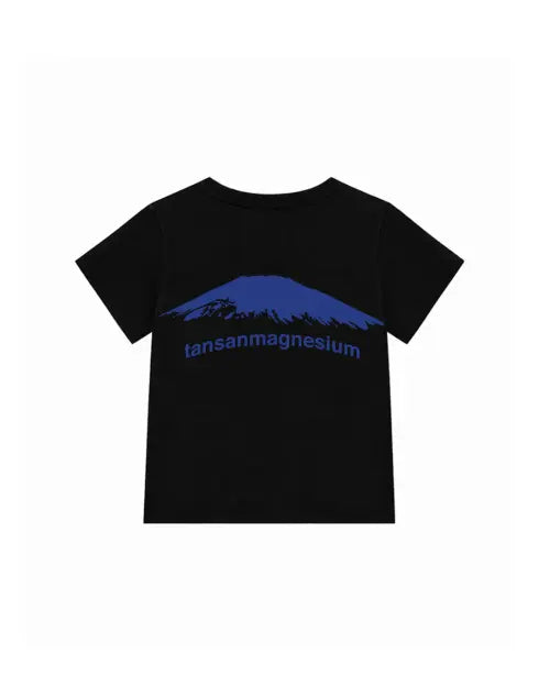 [TANSANMAGNESIUM] Mountain W Tee in Black/Blue / 마운틴 티셔츠 (블랙/블루)