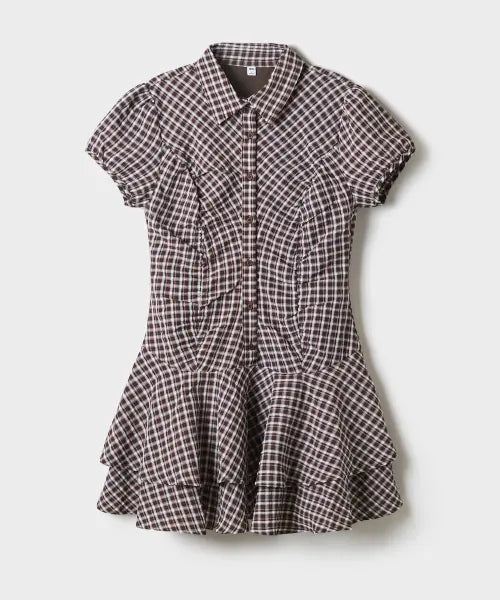 [SPAO] Check Mini Tiered Dress / 체크 미니 티어드 원피스_SPOWG38G30