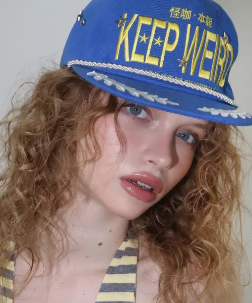 [CRANK] KEEP WEIRD STUD CAP_BLUE / 킵 위어드 스터드 캡_블루