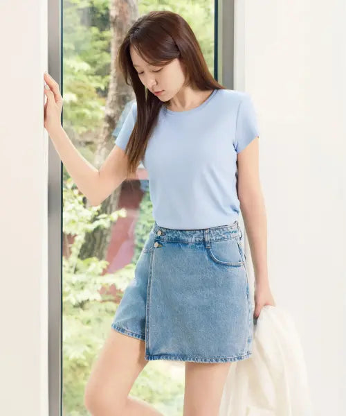 [MIXXO] Denim Skirt Pants / 데님 스커트 팬츠_MIWTHG509J