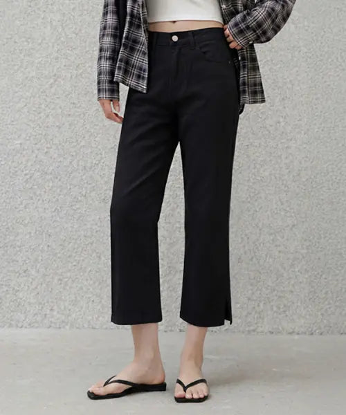 [FRENCHCHIC] Ricinne Cool 8-part Capri Pants / 리센느 쿨 8부 카프리 팬츠_F6H488PT