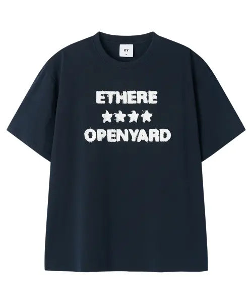 [OPENYARD(OY)] FRAYED EDGE TEE - NAVY