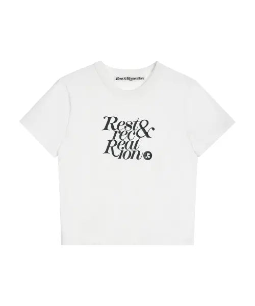 [REST\u0026RECREATION] BASIC LOGO T-SHIRT - WHITE