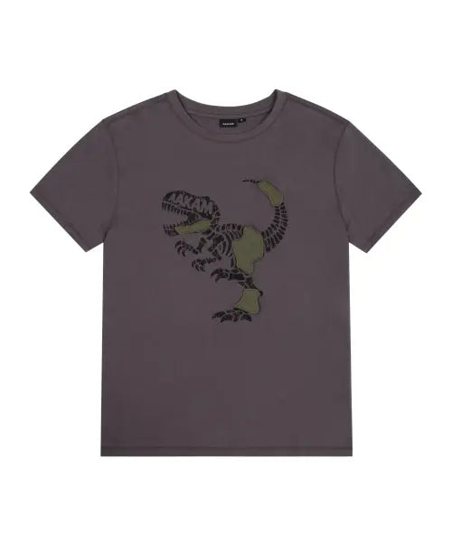 [AAKAM] Dino Patch Half Top (Dusty Purple)
