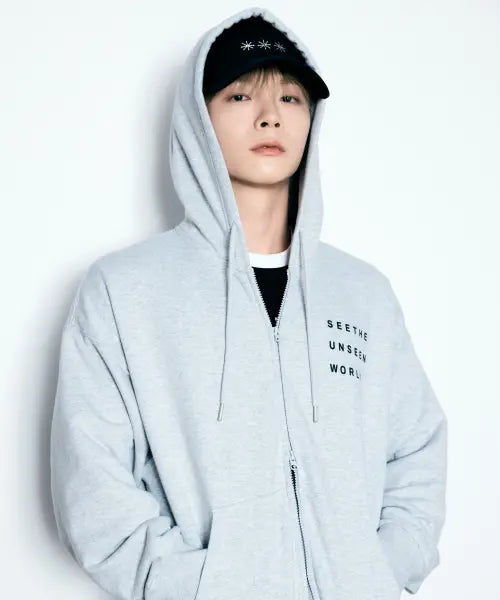 [SPAO] [LUCY] Hooded Zip-Up (Gray) / [LUCY] 후드 집업(GRAY)_SPMZG37U03