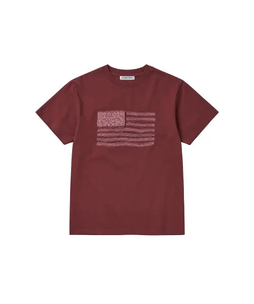 [MAICHOI TOKYO] MAICHOI Vintage Patch T-Shirt Burgundy