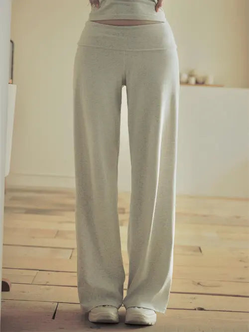 [KINDAME] Essential Wide Folding Leggings Pants / 에센셜 와이드 폴딩 레깅스 팬츠