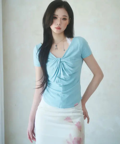 [NEWALRIN] Luna Summer Twisted Shirring Top(6colors)