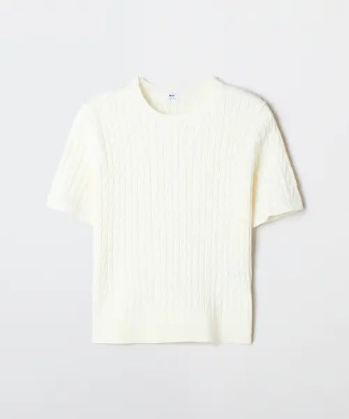 [SPAO] Summer Cable Short Sleeve Knit / [COOL] 썸머 케이블 반팔니트_SPKWG24G01