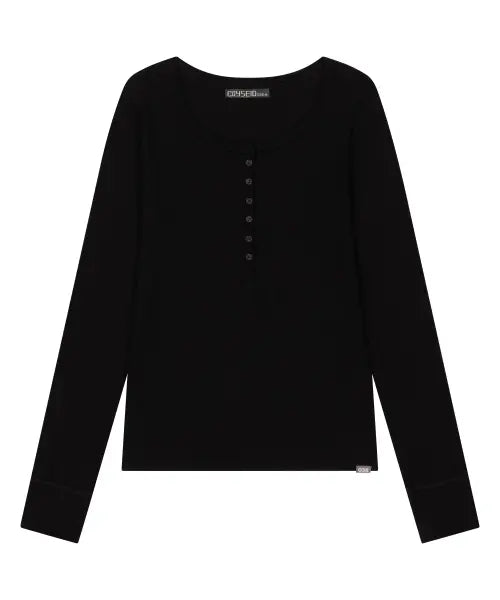 [COYSEIO 038] 038 BUTTON LONG SLEEVE BLACK