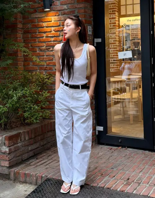 [GIORDANO] LW Barrel Curved Pants / LW 배럴 커브드 팬츠 416545 [4color]