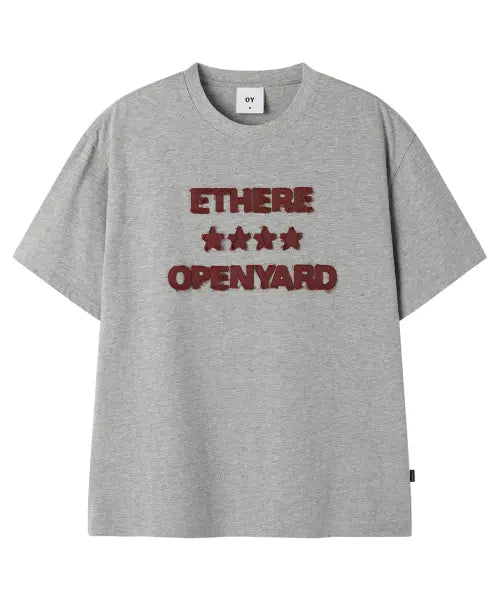 [OPENYARD(OY)] FRAYED EDGE TEE - MELANGE