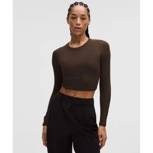 [LULULEMON] Hold Tight Straight Hem Crop Long Sleeve Shirt / 홀드 타이트 스트레이트 헴 크롭 롱슬리브 셔츠  WALC