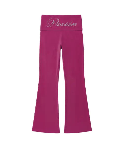 [PASION] Slim Crystal Glam Pants_Pink / 슬림 크리스탈 글램 팬츠_핑크 Slim Crystal Glam Pants_Pink
