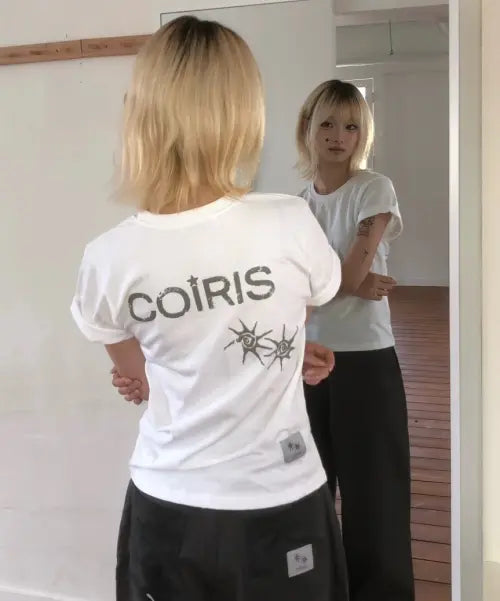 [COIRIS] DREN BACK DIRTY LOGO HALF T (2COLOR) / 드렌 백 더티 로고 반팔 티 (2컬러)