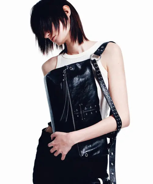 [DEINET] 5WAY ZIPPER NOIR BAG IN BLACK