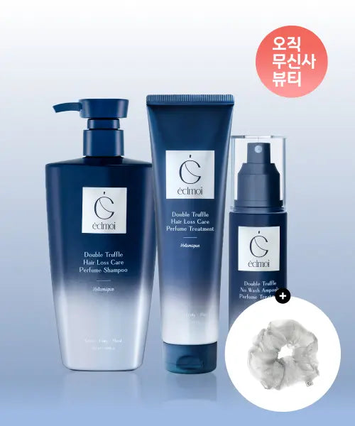 [ÉCLMOI] [3-SET] Shampoo 500ml + Treatment 150ml + No-Wash Treatment 100ml (+ Scrunchie Gift) / [3-SET] 샴푸 500ml 1개 + 트리트먼트 150ml 1개 + 노워시 트리트먼트 100ml 1개 (+스크런치 증정)