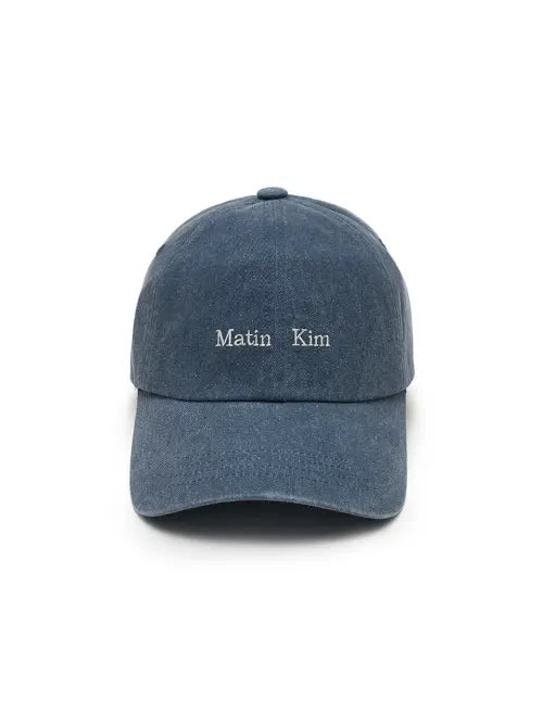 [MATIN KIM] MATIN MINI CLASSIC LOGO BALL CAP IN SMOKE BLUE