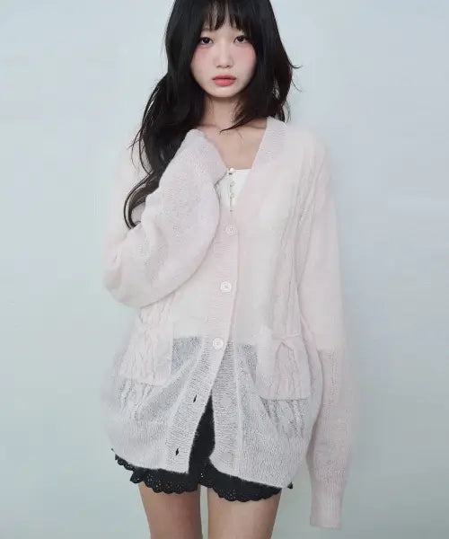 [REISE MIYA] ERI SOFT CARDIGAN [BABY PINK] / 에리 소프트 가디건 [BABY PINK]