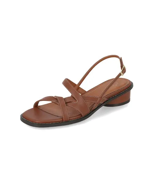 [ELCANTO] Intense Women's Cross Strap Low Heel Sandals 3cm / 인텐스 여성 크로스 슬림 스트랩 로우 힐 샌들 3cm LCWW06I626