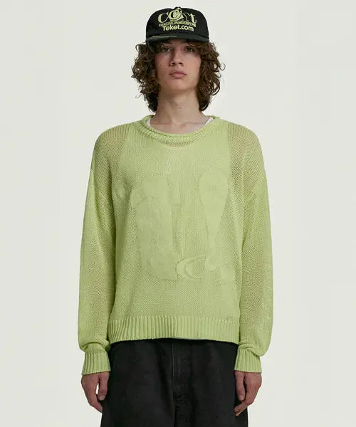 [TEKET] Joytamin Roll Knit Sweater Yellow