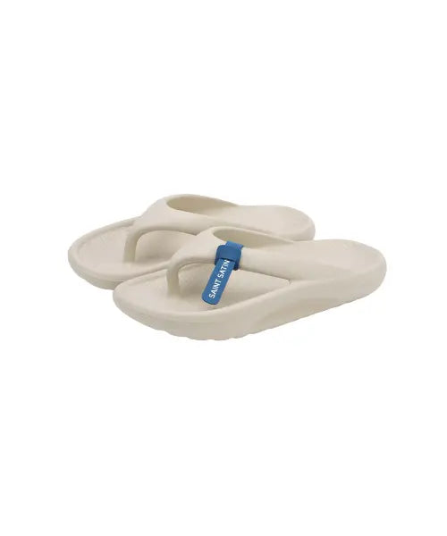 [SAINTSATIN] Brin Flip Flop Cushion Slippers - Ivory / 브린 플립 플랍 쿠션 슬리퍼 아이보리