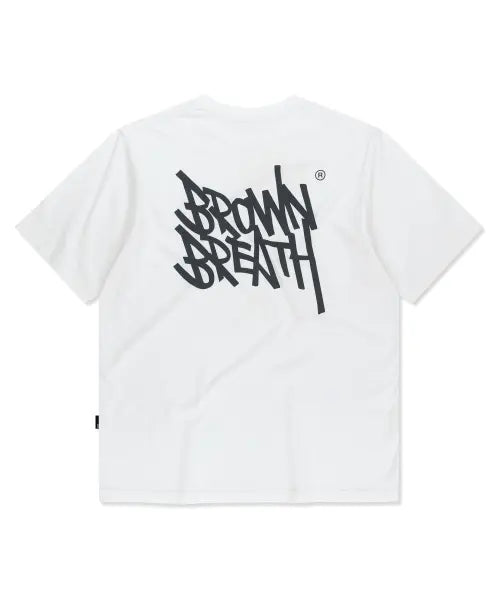 [BROWNBREATH] TAG TEE - OFF WHITE