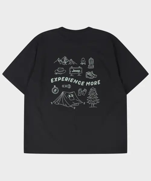 [JEEP] Skechers Camping Short Sleeve T-Shirt (JR5TSU143BK) / 캠핑 스케쳐스 반팔 티셔츠 (JR5TSU143BK)