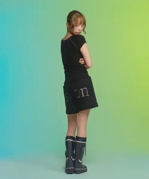 [ASON] TRACK SHORT PANTS / BLACK