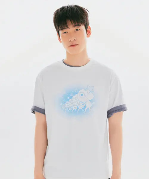 [SPAO] Keroro (Sergeant Frog) Short Sleeve T-Shirt (White) / [개구리 중사 케로로] 반팔 티셔츠(WHITE)_SPRLG25U15