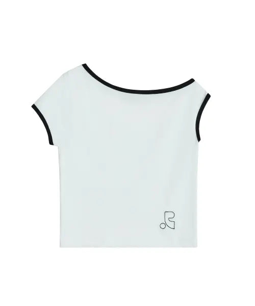 [REST\u0026RECREATION] ONE SHOULDER T-SHIRT - WHITE