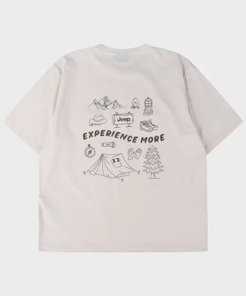 [JEEP] Skechers Camping Short Sleeve T-Shirt (JR5TSU143IV) / 캠핑 스케쳐스 반팔 티셔츠 (JR5TSU143IV)