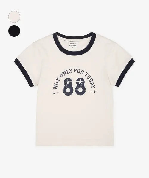 [NOT ONLY FOR TODAY] Women's 88 Ringer T-Shirt (2 Colors) / 우먼즈 88 링거 티셔츠 (2Color)