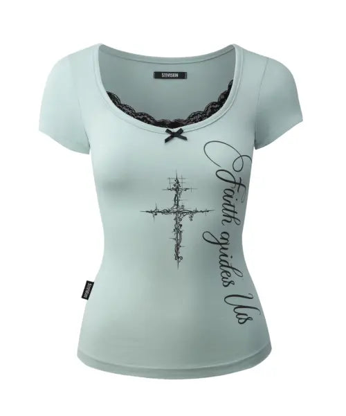 [511VISION] DOLLY LACE TOP, MINT