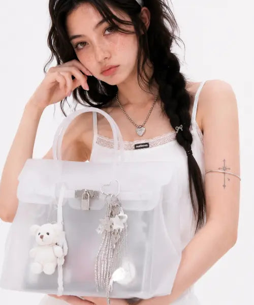 [MATINCOX] Jelly Keyring Bag - White