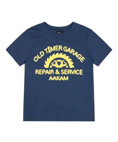 [AAKAM] Repair Service Boucle Half Top (Navy)