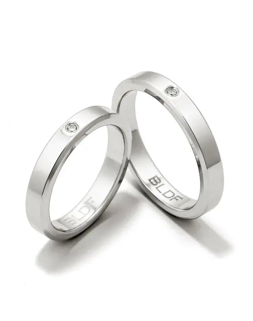 [BLENDOFF] ESSENTIAL_01 Moissanite Couple Ring [Surgical Steel] / 에센셜_01 모이사나이트 커플링 [써지컬 스틸]